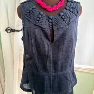 Navy blue Tory Burch sleevless blouse size 12